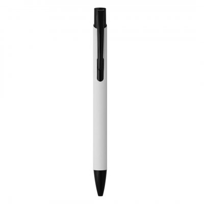OGGI SOFT BLACK, metalna hemijska olovka, bela