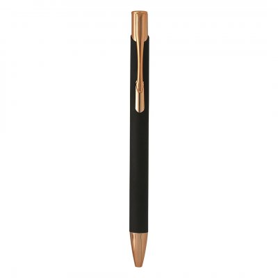 OGGI ROSE GOLD, metalna hemijska olovka, crna
