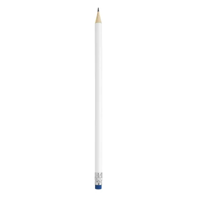 PIGMENT WHITE, drvena olovka hb sa gumicom, plava