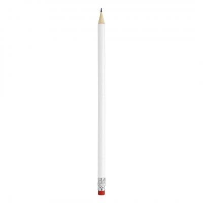 PIGMENT WHITE, drvena olovka hb sa gumicom, crvena