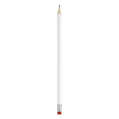 PIGMENT WHITE, drvena olovka hb sa gumicom, crvena