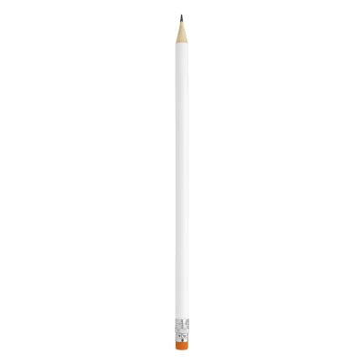 PIGMENT WHITE, drvena olovka hb sa gumicom, narandžasta