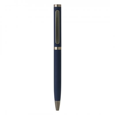 AMBASADOR, metalna hemijska olovka sa papirnom navlakom, plava