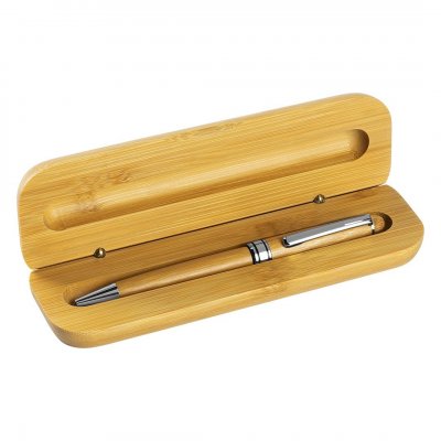 WEBER, drvena hemijska olovka u poklon kutiji, bež