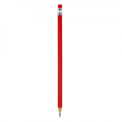 PIGMENT, drvena olovka hb sa gumicom, crvena