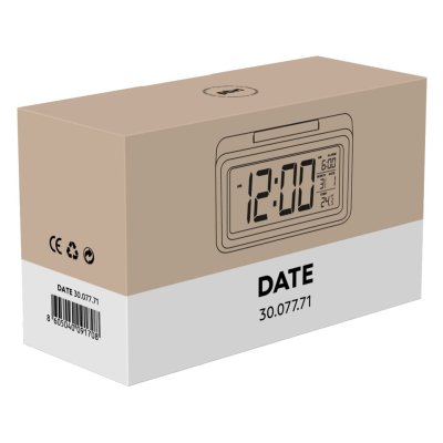 DATE, digitalni stoni lcd sat, bež