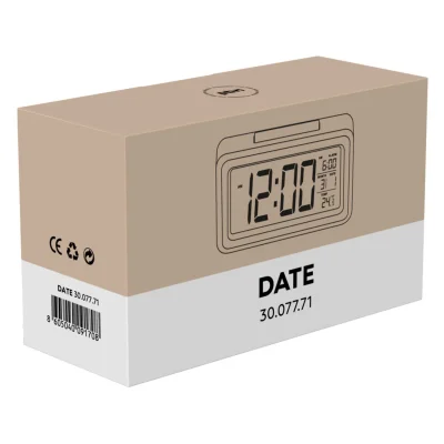 DATE, digitalni stoni lcd sat, bež