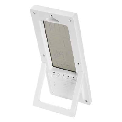 DIGIT, digitalni stoni lcd sat, beli