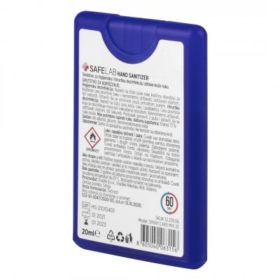 SPRAY CARD 20, antibakterijska tečnost za dezinfekciju ruku, 20 ml, 50/1, rojal plavi