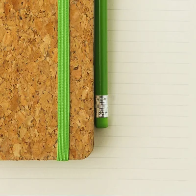 CORK A5, notes a5, svetlo zeleni