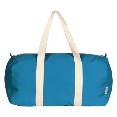 BOUNTY, sportska torba od recikliranog pamuka, 320 g/m2, tirkizno plava