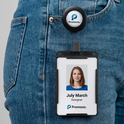 ACCESS, držač za identifikacionu karticu sa povratnim mehanizmom, crni