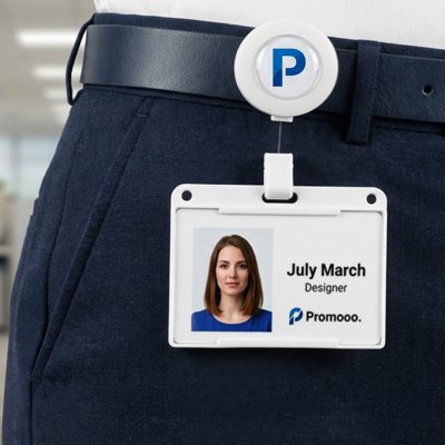 ACCESS H, držač za identifikacionu karticu sa povratnim mehanizmom, crni