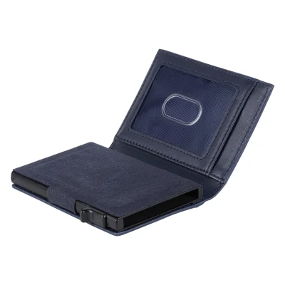 ARKON, kožni držač za kartice sa rfid zaštitom, plavi