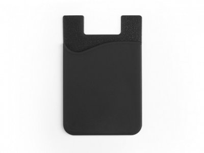 POCKET, silikonski držač kartica za telefon, crni