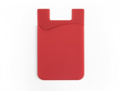 POCKET, silikonski držač kartica za telefon, crveni