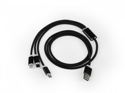 FLET, usb kabl za punjenje 3 u 1, crni