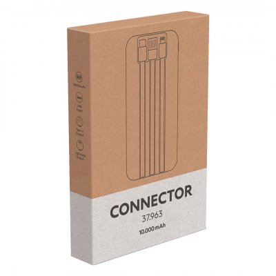 CONNECTOR, pomoćna baterija, 10.000 mah, bela
