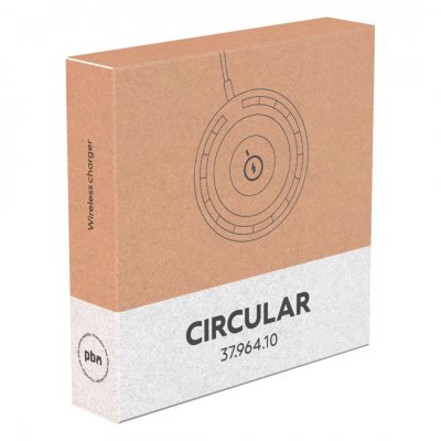 CIRCULAR, bežični punjač sa magnetom, 15w, crni