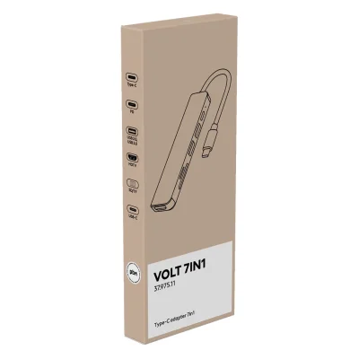 VOLT 7IN1, usb razdelnik sa 7 ulaza, tamno sivi