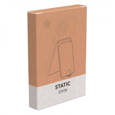 STATIC, držač kartica i držač za telefon sa magnetom, crni