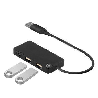 ENZO, usb razdelnik sa 3 ulaza, crni