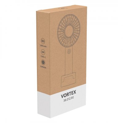 VORTEX, ventilator sa 3 brzine i držač za telefon, beli