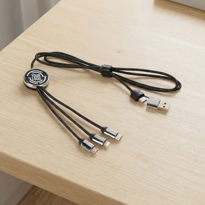BETA 6IN1, usb type-c kabl za punjenje i prenos podataka, 6 u 1, crni