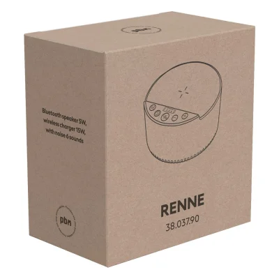 RENNE, bežični zvučnik 3w, bežični punjač 15w i uređaj sa melodijama za spavanje, beli