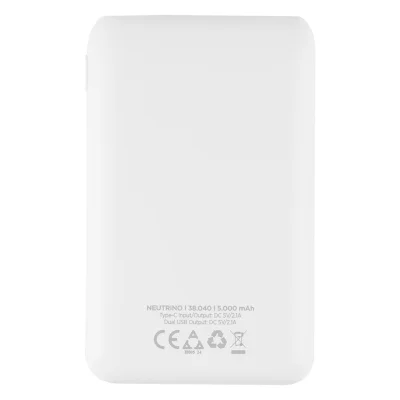 NEUTRINO, pomoćna baterija, 5.000 mah, bela