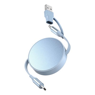 FURIO 2IN1, usb type-c kabl za punjenje i prenos podataka, 2 u 1, 240w, svetlo plavi