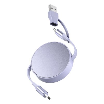 FURIO 2IN1, usb type-c kabl za punjenje i prenos podataka, 2 u 1, 240w, lila