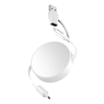 FURIO 2IN1, usb type-c kabl za punjenje i prenos podataka, 2 u 1, 240w, beli