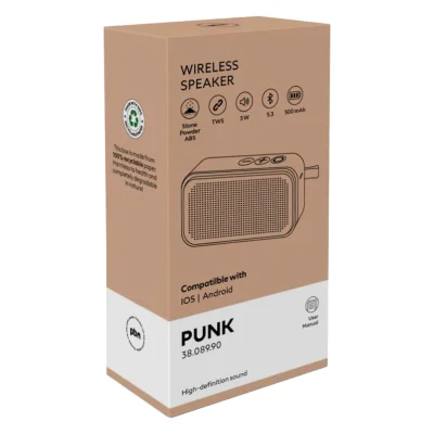 PUNK, bežični zvučnik, 3w, beli