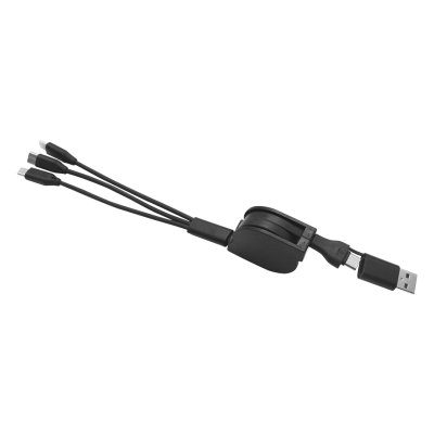 FLASH 60W 6IN1, usb type-c kabl za punjenje i prenos podataka, 6 u 1, 60w, crni