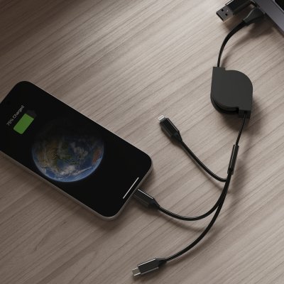 FLASH 60W 6IN1, usb type-c kabl za punjenje i prenos podataka, 6 u 1, 60w, crni