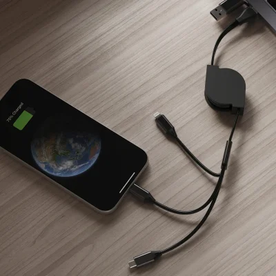 FLASH 60W 6IN1, usb type-c kabl za punjenje i prenos podataka, 6 u 1, 60w, crni