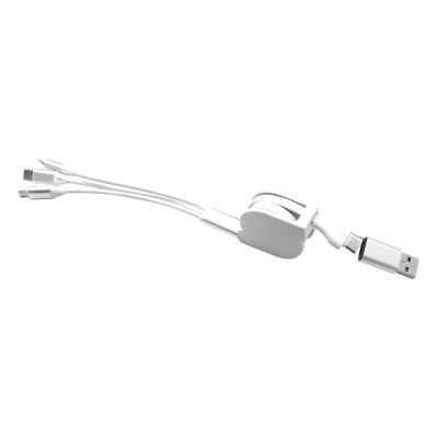 FLASH 60W 6IN1, usb type-c kabl za punjenje i prenos podataka, 6 u 1, 60w, beli