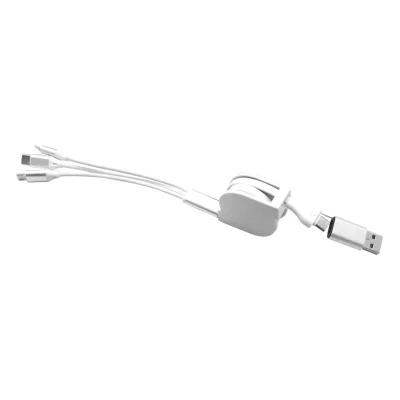 FLASH 60W 6IN1, usb type-c kabl za punjenje i prenos podataka, 6 u 1, 60w, beli