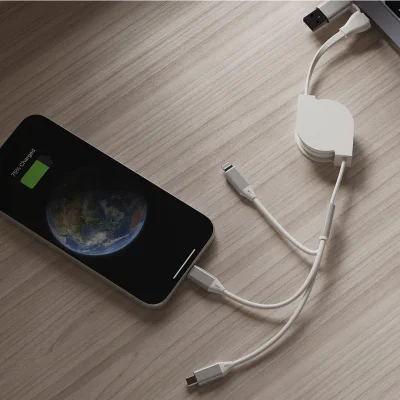 FLASH 60W 6IN1, usb type-c kabl za punjenje i prenos podataka, 6 u 1, 60w, beli