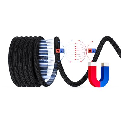 DOPPLER 240W 2IN1, usb type-c laptop kabl za punjenje i prenos podataka sa magnetom, 2 u 1, 240w, crni