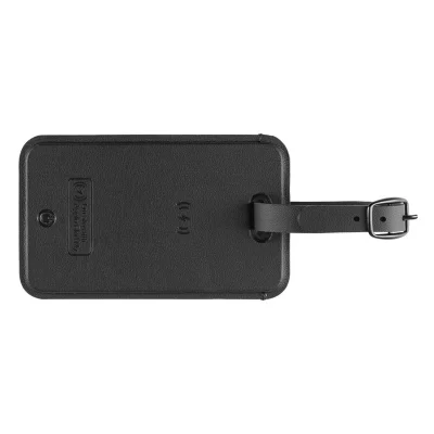 LUGGAGE FINDER, identifikaciona kartica za putnu torbu sa funkcijom lociranja, crni