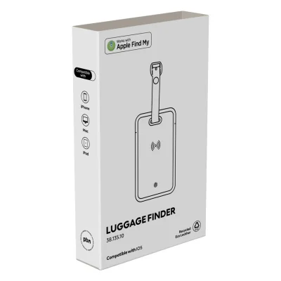 LUGGAGE FINDER, identifikaciona kartica za putnu torbu sa funkcijom lociranja, crni