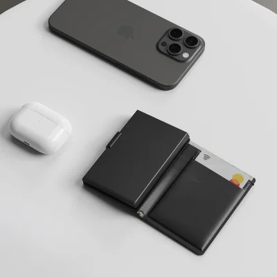 WALLET CARD FINDER, novčanik za kartice sa funkcijom lociranja, apple findmy, crni