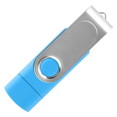 SMART C STICKER, usb flash memorija, svetlo plavi, 64GB