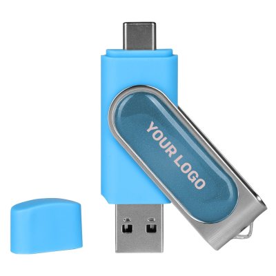 SMART C STICKER, usb flash memorija, svetlo plavi, 64GB