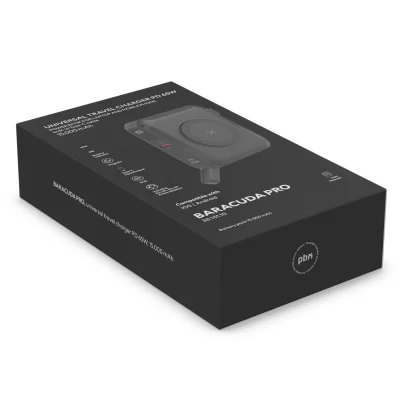 BARACUDA PRO, univerzalni putni punjač laptop pomoćna baterija, 15.000 mah, pd 65w, magsafe, crna
