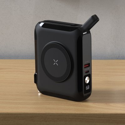 BARACUDA PRO, univerzalni putni punjač laptop pomoćna baterija, 15.000 mah, pd 65w, magsafe, crna