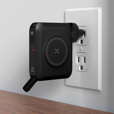 BARACUDA PRO, univerzalni putni punjač laptop pomoćna baterija, 15.000 mah, pd 65w, magsafe, crna