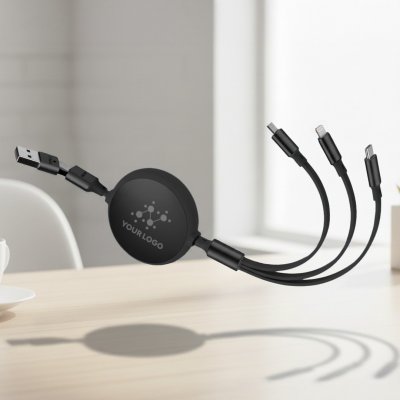 KEPLER 6IN1, usb type-c kabl za punjenje i prenos podataka, 6 u 1, 60w, crni